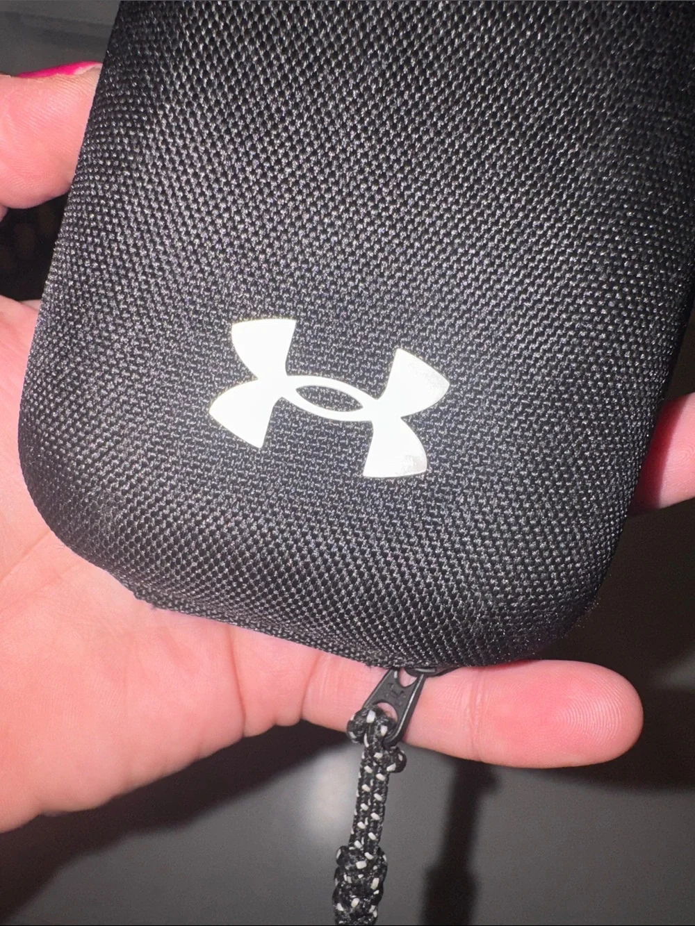 Under Armour Contain Micro - Black Zippered Zip Pouch with Carabiner